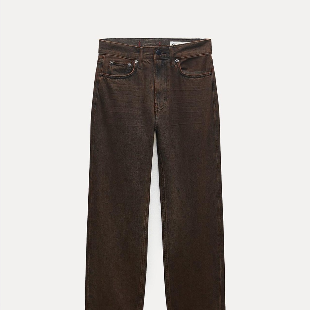 Zara Brown Ankle & Cropped Jeans